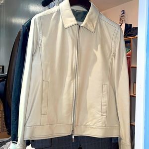 Brioni mens jacket cream color